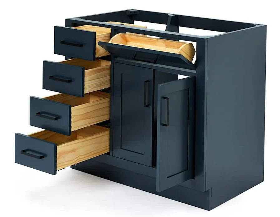 36 inch designer bathroom vanity with drawers